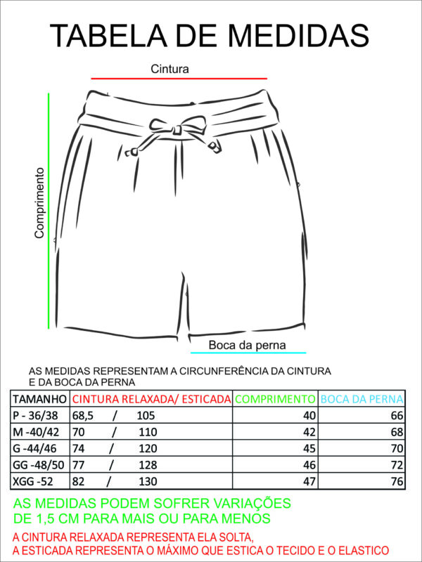SHORT ELASTIC FLORAL FUNDO AMARELO - Imagem 6