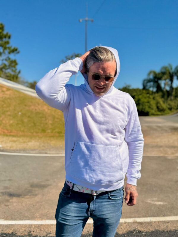 MOLETOM SEM PELUCIA UNISSEX BRANCO - Imagem 7