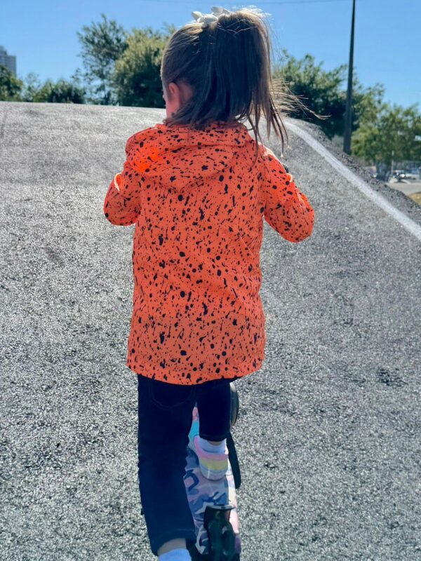 corta vento infantil respingos laranja - Imagem 2