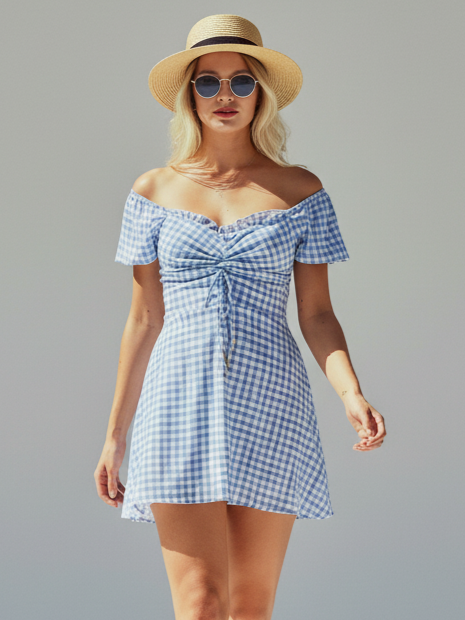 VESTIDO CIGANINHA XADREZ LÍLAS