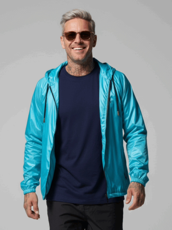 corta vento azul sport