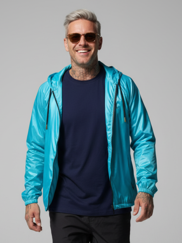 corta vento azul sport