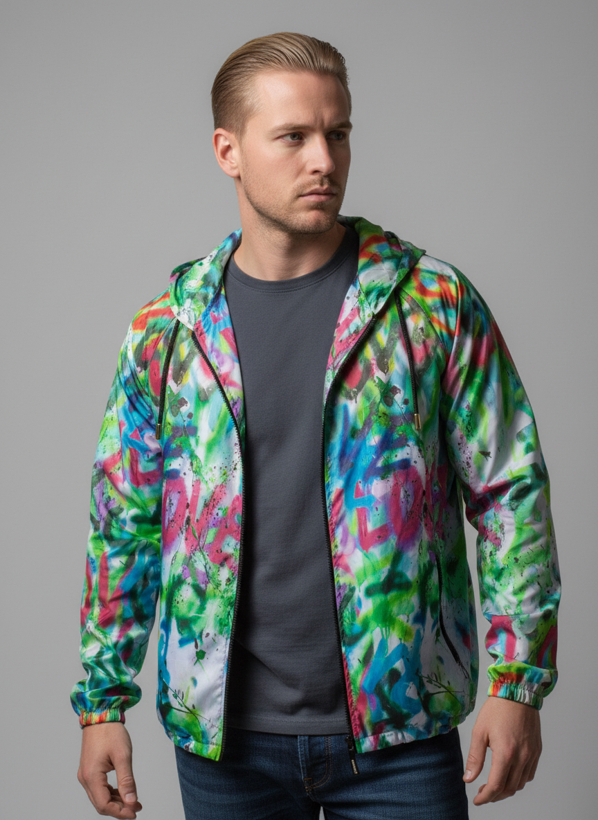 corta vento grafite love assinado d.borba