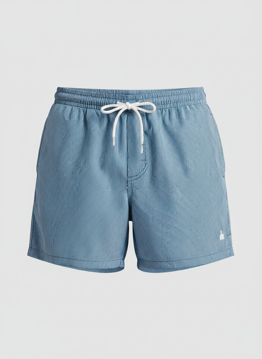 SHORT ELASTIC MICRO LISTRAS NAVY