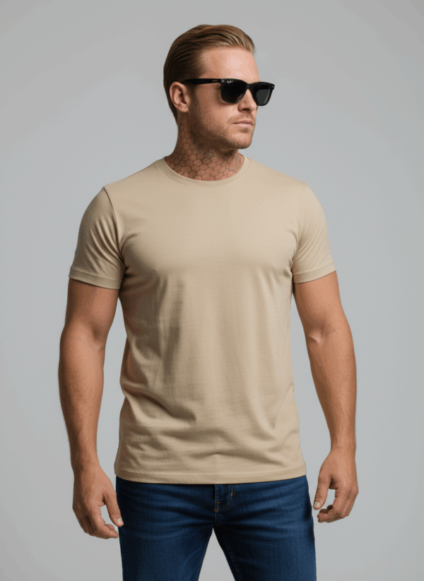 CAMISETA UNISSEX BÁSICA BEGE