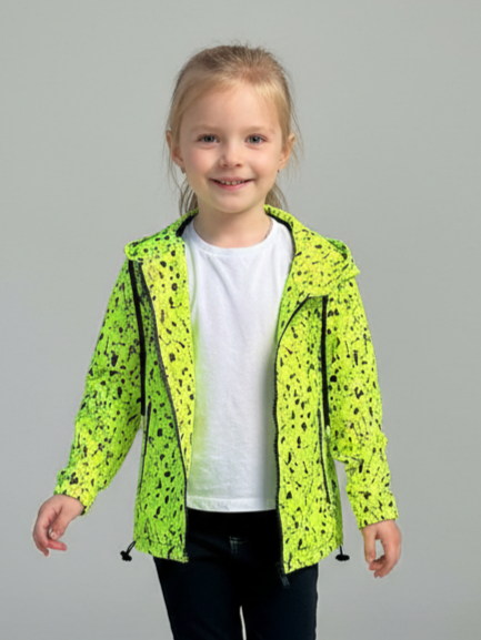 CORTA VENTO RESPINGOS NEON INFANTIL