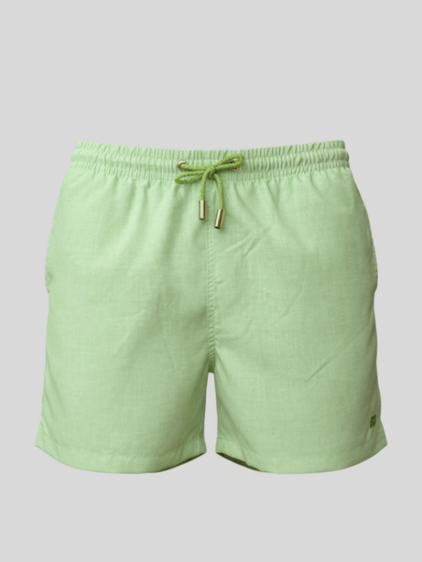 SHORTS ELASTIC LINHO PRINT VERDE LIMÃO