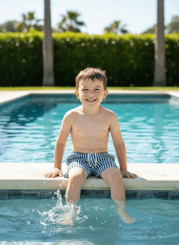 SHORTS ELASTIC LISTRA MARINHO INFANTIL - Imagem 4