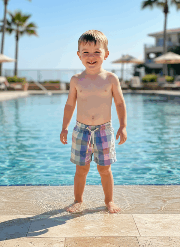 SHORTS ELASTIC QUADRICULADO GRANDE INFANTIL - Imagem 5
