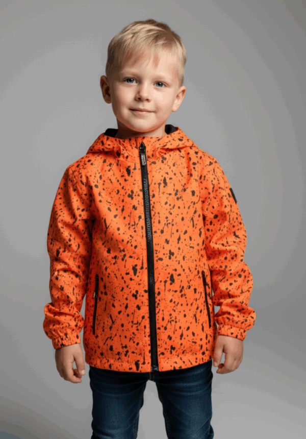 corta vento infantil respingos laranja