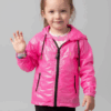 corta vento quadriculado metalizado pink infantil
