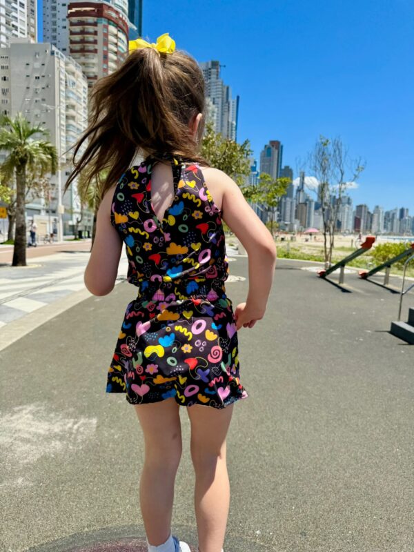 VESTIDO GOLA NUVENS E CORAÇÕES - Imagem 4