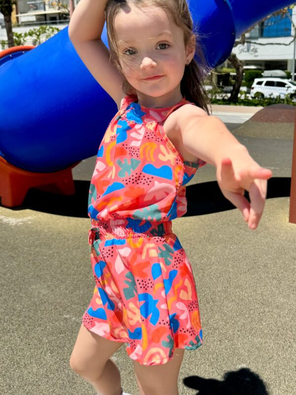 VESTIDO GOLA FOLHAS ABSTRATO - Imagem 9