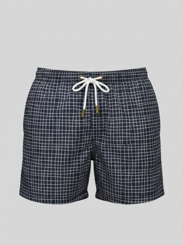 SHORTS GRADE  BRANCO E NAVY