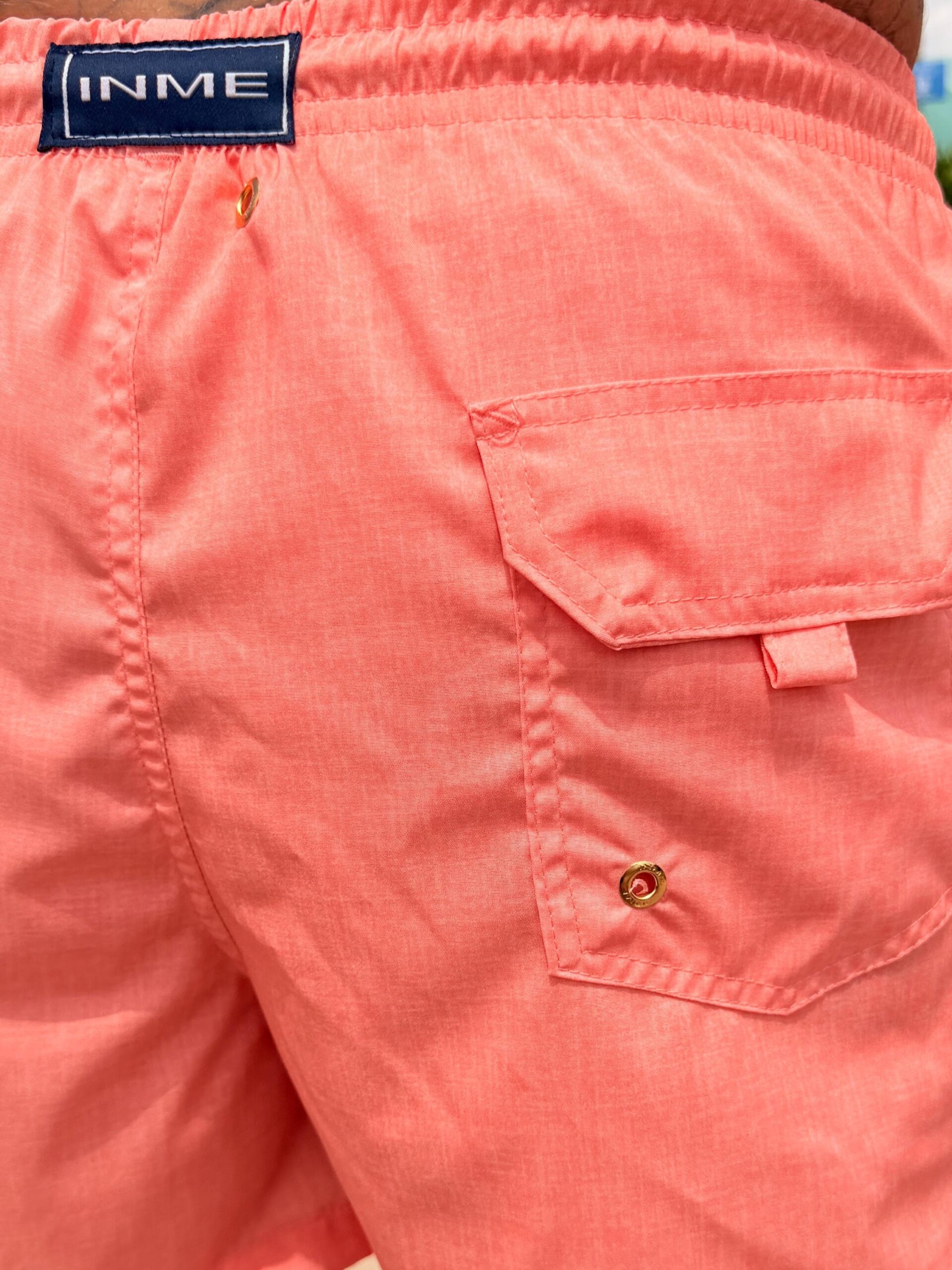 SHORT ELASTIC LINHO PRINT CORAL - Imagem 4