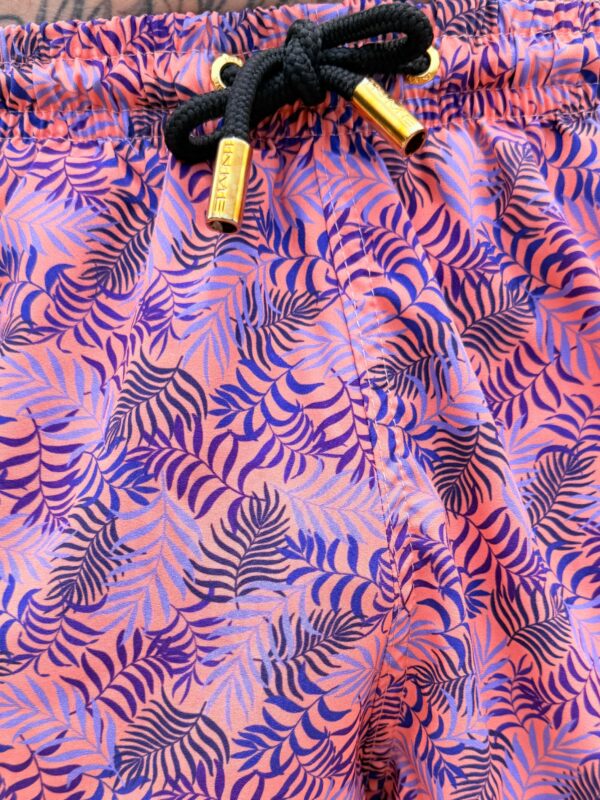 Alternative view of SHORTS ELASTIC FOLHAS FUNDO LARANJA