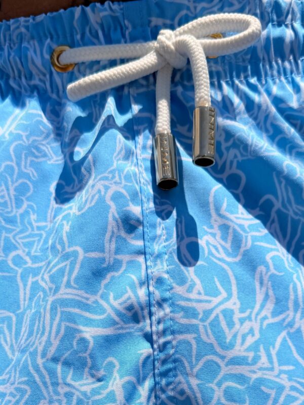 Alternative view of SHORTS ELASTIC KAMASUTRA AZUL E BRANCO