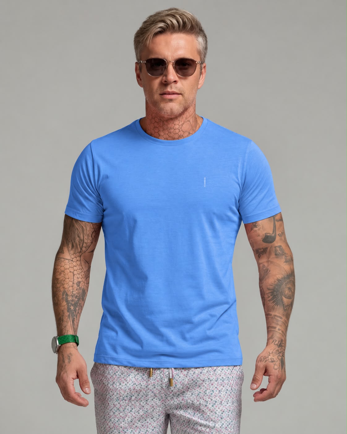 CAMISETA UNISSEX BÁSICA AZUL